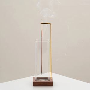 TEMU 모던 우드 스틱 향로 – 유리 재받이 포함, 방향제 홀더, 침실, 사무실, 요가, 젠 명상, 스파 & 찻집용, 쉬운 청소, 휴식 홈 데코, 완벽한 크리스마스, 추수감사절 선물