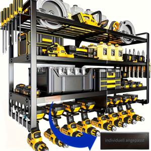 TEMU 대형이고 튼튼한 전동 공구 정리함, 벽걸이형 헤비 듀티 수납 랙, 스크루드라이버, 전동 드릴, 렌치 및 윈치 프레임에 적합, 아버지의 날, 할로윈 및 크리스마스 선물로 완벽합니다.