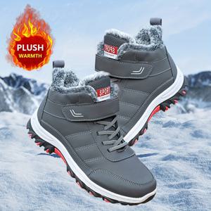 TEMU 남성용 사계절 보온 겨울 부츠 - 부드럽고 따뜻한 상단 & 고무 밑창 로우탑 라운드 토 숏 부츠, 운전, 출퇴근, 실내/야외 활동에 적합 - 올테레인 트랙션 & 사계절 착용|실내화