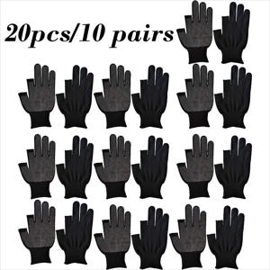 TEMU 20개 사이클링 장갑 - 아웃도어 스포츠 장갑, 낚시 장갑, 사이클링, 하이킹용 올 시즌 사용 - 세탁기 사용 가능 또는 손세탁, 유연한 디자인