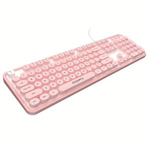 TEMU MOFII 유선 오피스 멤브레인 키보드, 홈오피스용, 컴팩트 디자인, 인체공학적 키배치, 내구성 강화, USB 전원 공급, QWERTY 레이아웃, 사무실 및 학생용