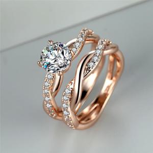 TEMU 사이즈 5-13 우아한 약속 반지 반짝이는 지르코니아 18K 금 도금 구리 결혼 약혼 반지|반지사이즈