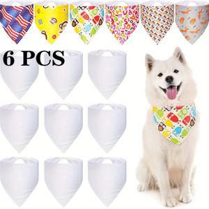 TEMU 서브리메이션 펫 반다나 열전달 세탁 가능한 삼각형 개 스카프 서브리메이션 빈 DIY 삼각형 개 비브 열 프레스 펫 삼각형 비브 케릭핏 액세서리 개 강아지 고양이용