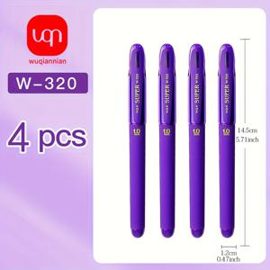 TEMU 보라색 볼펜 4/8/12개, 지워지지 않는, 사무실용으로 적합, 부드러운 필기, 1.0mm, 공부에 이상적, 대용량 잉크로 리필 가능