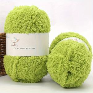 TEMU 3개 세트 부드러운 벨벳 코랄 실, 폴리에스터 100%, 총 115야드, 5.3온스 - 다양한 색상(보라색, 분홍색, 노란색, 녹색, 파란색)의 DIY 뜨개질 스카프, 담요 및 스웨터용 푹신한 3중 두꺼운 실