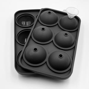 TEMU 실리콘 얼음 큐브 몰드 세트, 원형 아이스 볼 몰드 (원형 아이스 볼 6개), 재사용 가능, 쉽게 분리, 위스키, 차가운 음료 및 파티 용품용.