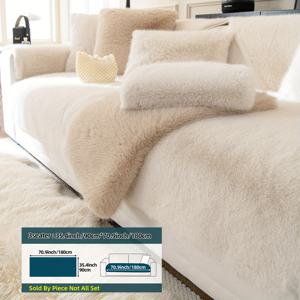 TEMU 1개 스타일 두꺼운 플러시 소파 커버 - 애완동물 친화적, 미끄럼 방지, 세탁기 사용 가능, 사계절용 소파 보호대 - 1인용부터 4인용 소파에 적합, 거실, 침실, 사무실 장식에 이상적