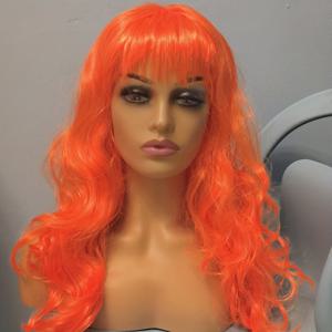 TEMU 1pc 여성용 바디 웨이 코스플레이 웨이브 - 유럽 및 미국 패션, 전체 밀도 100%, 닫힌 네트워크 모자, 생생한 파란색/빨간색/분홍색, 댄스 및 메이크업 프롭 클로우 웨이브