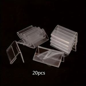 TEMU 아크릴 미니 라벨 랙 - 투명 L자형 가격 카드 디스플레이 거치대, 명함 가격 태그 클립 사인 카드 가격 디스플레이 스탠드, 20개 - 독립형, 전원 필요 없음, 튼튼한 아크릴 소재