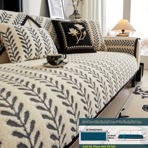 TEMU 1개 북유럽 모던 플러시 소파 커버, 두꺼운 숏 플러시 프린트 소파 쿠션, 미끄럼 방지 기능이 있는 반려동물 친화적인 두꺼운 플러시 소파 보호대, 침실, 사무실 및 거실 홈 데코에 적합|3인용쇼파|소파패드