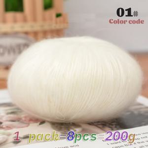 TEMU 참스 엘프 멀티컬러 모헤어 울 아크릴 부클 얀, 수제 뜨개질 및 코바늘 뜨개질용, 하이더 스타일, 반투명, 부드럽고 섬세한 게이지, 8볼, 여성 스웨터, 숄, 스카프, 공예 프로젝트에 적합