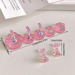 TEMU 레이저 고양이 발톱 네일 팁이 포함된 새로운 오로라 네일 아트 도구, 착용 가능한 연습용 네일 디스플레이 스탠드.