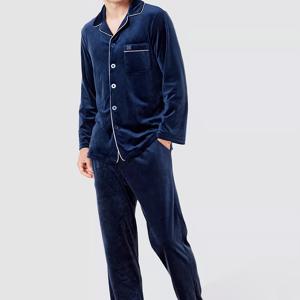 TEMU AINIMI 남성용 아일랜드 벨벳 신상 초소프트 방전 가을/겨울 잠옷 홈웨어 세트|파자마