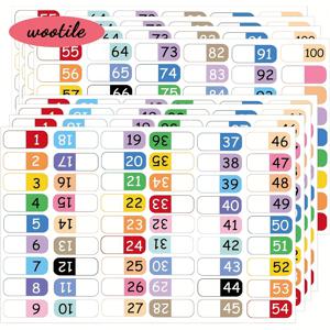 TEMU 글자 라벨, 1-50 및 1-100 숫자 색인, 분리 스티커, 3-ring 바인더, 카테고리 노트, 내용 페이지, 주소록, 폴더 총 432개 아이템.