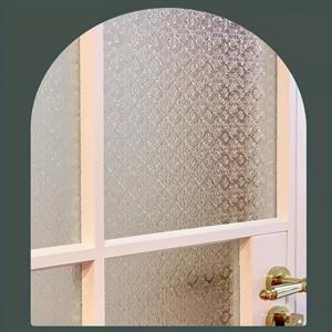 TEMU 클래식 크랩애플 디자인 프라이버시 창문 필름, 전기정전 PVC 유리 스티커, 가정 및 사무실용, 침실·거실·주방에 적합한 탈부착형 빛차단 스티커