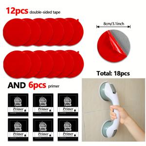 TEMU 36/18pcs 아크릴 강력 접착 이중면 테이프 - 홈, 주방, 자동차에 사용할 수 있는 제거 가능, 방수 및 열 저항성 - 플라스틱, 목재, 유리, 돌, 금속 표면에 적합 - 80mm 직경