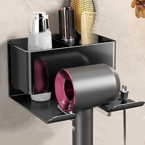 TEMU 금속 헤어 드라이어 거치대 설치 - 벽걸이형, 드릴 불필요 욕실 정리 솔루션 (전기 헤어 드라이어용)