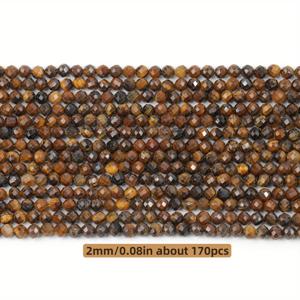 TEMU 2, 3, 4mm 사이즈의 작은 다면체 노란색 타이거 아이 비즈. 팔찌와 목걸이와 같은 독특한 주얼리 조각을 만들기에 완벽합니다. 이 루즈 비즈는 프로젝트에 적합하며 이상적인 선물입니다.