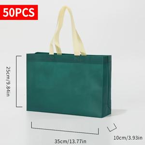 TEMU 50개 재사용 가능한 쇼핑 토트백 - 부직포 원단, 할로윈, 크리스마스, 부활절, 파티 답례품, 의류 보관, 일상용 식료품 가방, 결혼식, 생일 선물 등 다용도