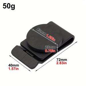 TEMU 43mm 자석 벨트 클립 도구 홀더 - 조절 가능, 미끄럼 방지 고무 베이스, 강력한 NDFeb 자석으로 안전한 하드웨어 보관, 최대 2인치 폭의 벨트용 휴대용 나사 및 드릴 정리함, 내구성 있는 ABS 소재, 전기공, 목수 및 DIY 프로젝트에 이상적, 안전한 도구 부착 | 실용적인 벨트 액세서리 | 내구성 있는 ABS 플라스틱