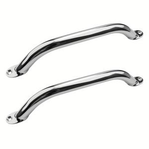 TEMU 2pcs MARINEXPLORE 316 스테인리스 스틸 해양 핸드레일, 보트, RV, 욕실, 세탁실, 문 풀용 12인치 라운드 튜브 미러 폴리시드 핸들 - 내마모성, 안전한 스크루 및 워셔 포함, 해양 핸드레일 | 세련된 핸들 디자인 | 내구성 있는 구조, 해양 문 핸들 및 부품