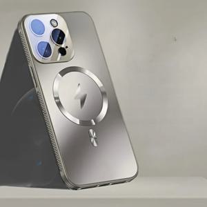 TEMU 아이폰 12/13/14/15/16 프로 맥스 플러스용 럭셔리 초슬림 휴대폰 케이스 - 열방출 및 강력한 자기 흡착, 충격 방지 및 낙하 보호, 카메라 렌즈 보호