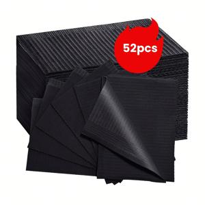 TEMU 일회용 네일 매트: 52/100개 접이식 네일 종이 타월, 테이블 아크릴 네일 연습 시트 3겹 방수 네일 아트 테이블 매트, 살롱 매니큐어 타투용 청소 패드