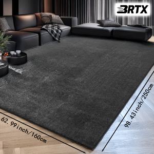 TEMU 1pc 럭셔리 솔리드 그레이 고밀도 샤그 에어 매트, 부드러운 폴리에스터, 기계 세척 가능, 미끄럼 방지, 소음 방지, 거실, 침실, 복도, 공부실에 완벽 - 모든 계절과 휴일 장식에 이상적, 거실 장식|현대 거실 장식|기계 세척 가능 매트