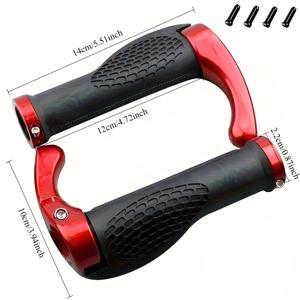 TEMU 2개 자동차 핸들바 그립, 산악 자전거 볼 잠금 핸들바 그립, 알루미늄 고무 재질, 4개 변속 라인 테일 캡 랜덤 색상, 비스 핸들바 그립 포함, 자전거 핸들바 그립, 인체공학적, 충격 흡수, 미끄럼 방지 및 잠금, 자전거용품, 자전거핸들그립