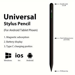 TEMU 아이패드, 아이폰, 안드로이드용 USB 충전식 펜 - 애플 펜슬, 윈도우 및 휴대 전화와 호환되는 범용 손글씨 펜, 4가지 색상 제공, 내구성 있는 팁, 아이패드 펜|현대적인 디자인|내구성 있는 팁