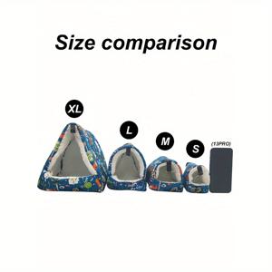 TEMU 1개 생동감 넘치는 새 둥지 케이지 해먹 - 따뜻한 고품질 & 밝은 베이지색 방지 폴리에스터 퍼치, 컬러풀한 꽃과 잎 무늬, 러브버드, 카나리아용 소프트 플리스 안감, 발렌타인데이, 부활절 선물용 내구성 있는 애완 동물 액세서리, 자연에서 영감을 받은 디자인, 사랑스러운 펫 휴식 장소
