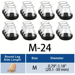 TEMU 24개 헤비듀티 가구 다리 보호대 - 미끄럼 방지 테이블 & 의자 다리 슬라이더, 스크래치 방지 바닥 보호대, 경목, 타일, 카펫 호환 - 가정, 사무실, 레스토랑 사용 - (24개 세트), 홈 보호, 디자인, 견고한 구조, 커버, 사무실 관리자용|식탁의자커버