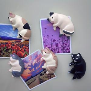 TEMU 귀여운 고양이 냉장고 자석 5개 세트 - 재미있는 새끼 고양이 창의적인 냉장고 자석 - 당신의 냉장고나 사무실 화이트보드에 완벽함, 식기세척기 - 완벽한 주방 또는 식당 장식 - 독특한 휴일 선물, 데이 선물