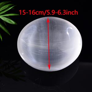 TEMU 1개 대형 셀레니트 라운드 볼 - 150-160mm, 투명 쿼츠 스톤, 책상 장식에 이상적, 열쇠, 팔찌, 분쇄된 돌, 가정 및 사무실에 적합, 가정 장식 액세서리|클래식 스타일|스무스 핏