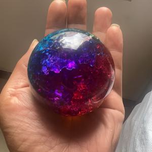 TEMU 우아한 컬러 크랙글 유리 볼, 홈 데코와 다양한 선물로 완벽한 선택 - 할로윈, 크리스마스, 부활절, 추수감사절에 이상적