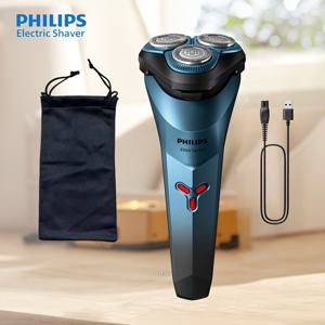 TEMU 필립스 시리즈 2000 전기 면도기 S2313, 보관 파우치 포함, 파워컷 블레이드, 사방 부유 디자인, 에어 쿠션 면도 헤드, 저마찰 컴포트 링, 습식 및 건식 면도, 인체공학적 디자인