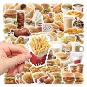 TEMU 63개 패키지 음식 버거 감자튀김 재미있는 데칼 낙서 비닐 스티커 팩 - 어른과 소녀를 위한 , 물병, 기타, DIY 노트북, 휴대폰, 스케이트보드, 캐리어 장식용