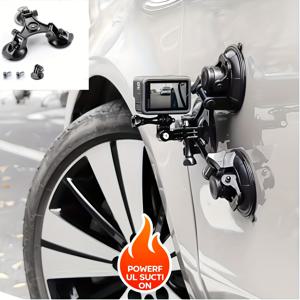 TEMU 액션 카메라용 헤비듀티 삼각대 스탠드, for GoPro Hero 13/12/11, Insta360 X4/X3, DJI Spark 4 & 3 호환 - 조절 가능한 암 및 360° 회전 기능의 다기능 흡착 컵 마운트, 내구성 있는 ABS 소재, 안전한 차량 및 야외 사용 가능, 튼튼한 구조