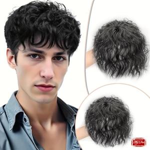 TEMU 부모님과 할머니 할아버지들을 위해 디자인된 숏 웨이브 헤어피스. 남녀 모두에게 적합하며, 흰머리 가림, 볼륨 강화, 통기성 좋고 은은하며 매끄러운 외관을 제공합니다.