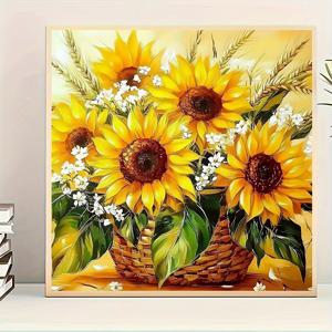 TEMU 새로운 DIY 5D 페인팅 키트, 바구니에 담긴 디자인, 풀 라운드 드릴 자수 작품, 액자 없는 아크릴 공예, 집과 사무실 벽 장식용, 완벽한 선물 아이디어, 사무실 장식 예술, 페인팅 활동, 아크릴 벽 예술, 아트, 식물 테마, 꽃 디자인 작품, 고품질 공예 재료, 세부 자수 예술, 공예 애호가