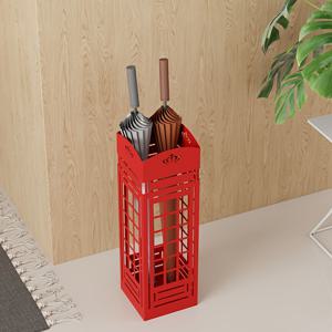 TEMU 헤비듀티 철제 우산 스탠드 - 영국식 전화기 디자인, 공간 절약형 홈/오피스/호텔 로비용 빈티지 인테리어 소품 - 실내외 겸용 우산 보관대