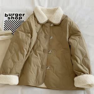 TEMU 여성용 플러시 안감 긴팔 재킷 - 캐주얼 & 귀여운 솔리드 컬러 디자인, 양면 착용 가능, 버튼업 프론트, 가을/겨울용 루즈핏, 출퇴근 및 데이트용 다목적, 소프트 텍스처 의류, 럭셔리 펫 코스튬 후디 쇼츠 베스트