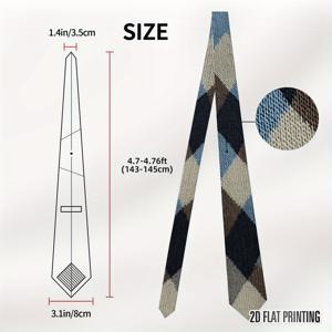 TEMU 1개 갈색과 파란색 대각선 줄무늬 넥타이 - 현대적이고 포멀한 데일리 타이, 남성용 비즈니스 및 캐주얼 스타일, 생일, 결혼식, 승진 선물로 이상적인 다목적 목걸이, 전통 공예 기술