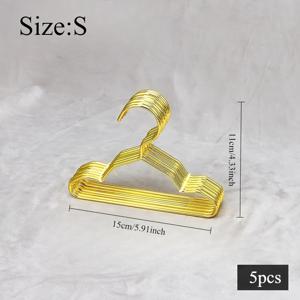 TEMU 골든 미니 펫 행거 후크 5개 - 미니 금속 스카프 & 숄 정리대, 고양이와 테디 전시용 행거, 소형 금속 옷걸이, 소형 강아지와 고양이 옷, 아기 옷걸이, 공간절약형 미니 행거, 인형 옷 액세서리 행거, 펫샵 및 가정용으로 이상적, 컴팩트한 디자인,패션 애호가