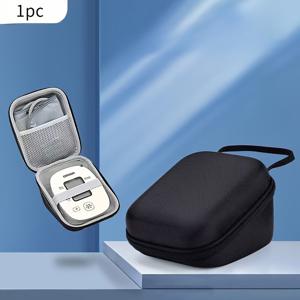 TEMU 1개 내구성 있는 휴대용 혈압계 케이스 핸드 스트랩 포함 - EVA 보호 하드 쉘 보관 가방, 블랙 캐주얼 디자인, 견고하고 컴팩트한 디자인, 휴대하기 쉬운, 스타일리시한 기기 보관, 튼튼한 구조