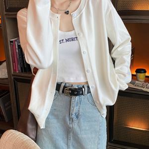 TEMU 여성용 경량 가디건 스웨터 - 오픈 프론트 스타일 재킷, 루즈핏 긴소매 레이어링 아이템, 데일리 & 포멀룩에 적합|가디건