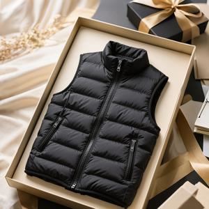 TEMU 남성용 민소매 조끼 - 보온 방풍 재킷, 스탠드업 칼라, 지퍼 포켓 - 가벼운 레이어링 아이템, 추위 날씨, 체육관, 야외 활동용 - 신축성 없는 원단 - 블랙 (폴리에스터 충전재), 겨울 조끼, 스포츠 룩, 내구성 강화, 활동적인 라이프스타일, 캐주얼 웨어, 고품질 제작, 피트니스 애호가