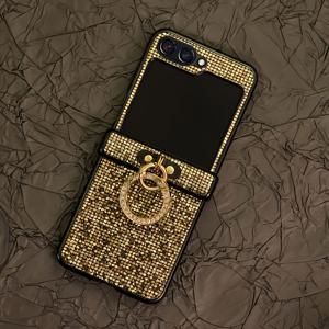 TEMU 플립 시리즈용 스타일리시 휴대폰 케이스, 럭셔리 디자인과 반짝이는 시퀸, 인조 플레이트 링 버클 포함, 패션 액세서리,시퀸 장식 케이스,화려한 디자인,인조 도금, 폰 액세서리,패션 애호가,트렌드 감각 있는 구매자들|케이스