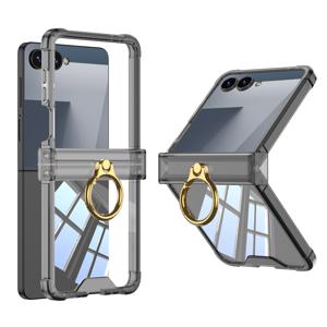 TEMU 삼성 갤럭시 Z 플립7 플립6 호환 럭셔리 폰 케이스 1개, 링 풀 보호 커버, 투명하고