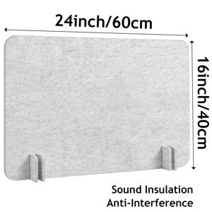 TEMU 24*16인치의 방음 독립형 사무실 책상 파티션. 사생활 보호 패널 설치로 소음 및 방해를 줄여주는 디자인. 가벼운 패널과 지지 다리 특징으로 사무실 및 교실 책상에 적합.